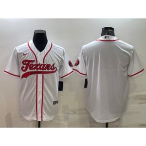 68620f85372c0_1 Men's Houston Texans Blank White With Patch Cool Base Stitched Baseball Jersey