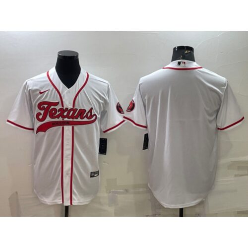 68620f85372c0_1 Men's Houston Texans Blank White With Patch Cool Base Stitched Baseball Jersey