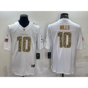 6862100ebef2c_1 Men's Houston Texans #10 Davis Mills White/Camo Salute To Service Limited Stitched Jersey