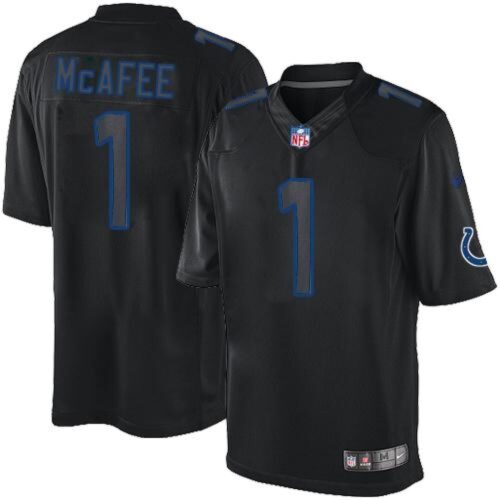 6862103da1f46_1 Colts #1 Pat McAfee Black Men's Stitched NFL Impact Limited Jersey