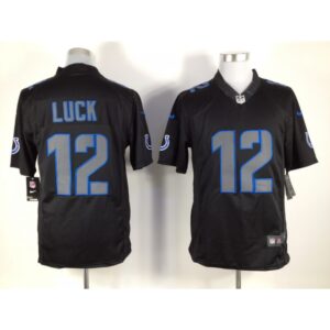 68621047b630e_1 Men's Indianapolis Colts #12 Andrew Luck Black Impact Limited Stitched NFL Jersey