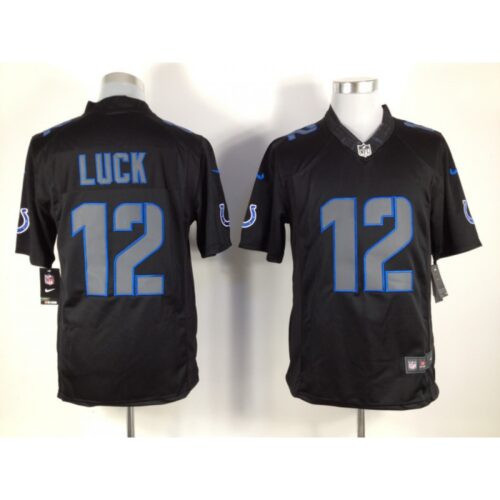 68621047b630e_1 Men's Indianapolis Colts #12 Andrew Luck Black Impact Limited Stitched NFL Jersey