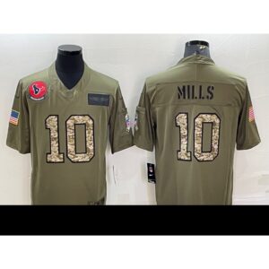 686210551fe70_1 Men's Houston Texans #10 Davis Mills Olive/Camo Salute To Service Limited Stitched Jersey