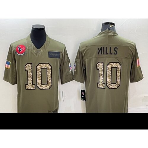 686210551fe70_1 Men's Houston Texans #10 Davis Mills Olive/Camo Salute To Service Limited Stitched Jersey