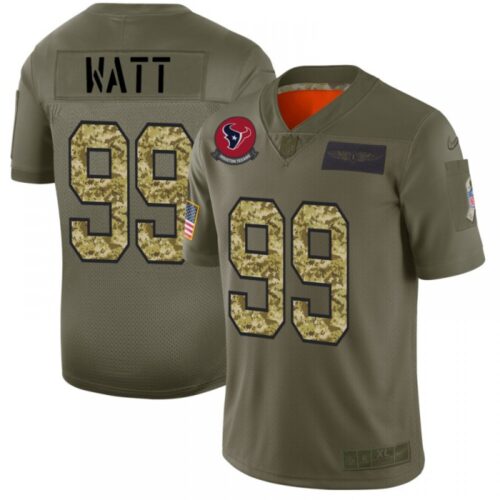 6862106980004_1 Men's Houston Texans #99 J.J. Watt 2019 Olive/Camo Salute To Service Limited Stitched NFL Jersey