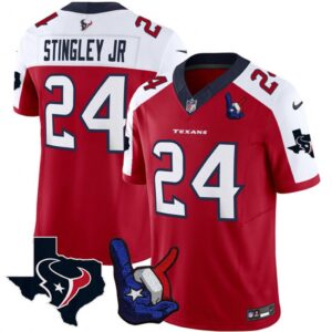 686210739b142_1 Men's Houston Texans #24 Derek Stingley Jr. Red/White 2023 F.U.S.E. With Hand Sign Throwing Up The H Patch Vapor Untouchable Limited Stitched Football Jersey