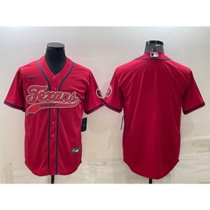 686210957b949_1 Men's Houston Texans Blank Red With Patch Cool Base Stitched Baseball Jersey