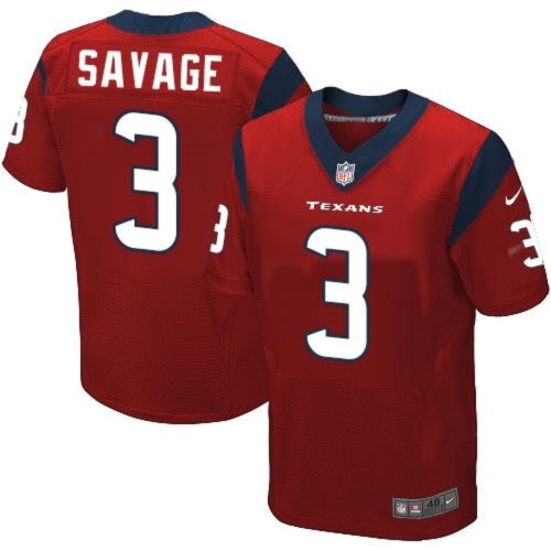 686210ae1cd6a_1 Texans #3 Tom Savage Red Alternate Men's Stitched NFL Elite Jersey