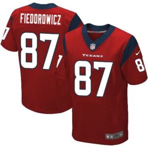 686210b2494db_1 Texans #87 C.J. Fiedorowicz Red Alternate Men's Stitched NFL Elite Jersey