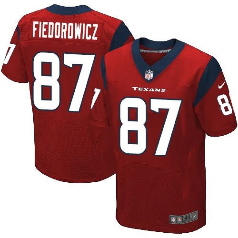 686210b2494db_1 Texans #87 C.J. Fiedorowicz Red Alternate Men's Stitched NFL Elite Jersey