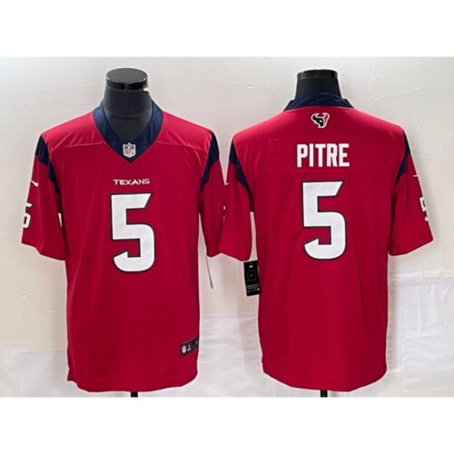 686210ebcd5da_1 Men's Houston Texans #5 Jalen Pitre Red Vapor Untouchable Limited Stitched Jersey