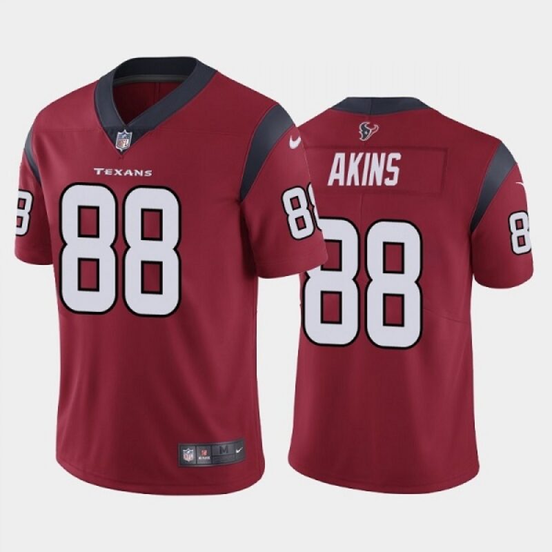 686210f94f06e_1 Men's Houston Texans #88 Jordan Akins New Red Vapor Untouchable Limited Stitched Jersey