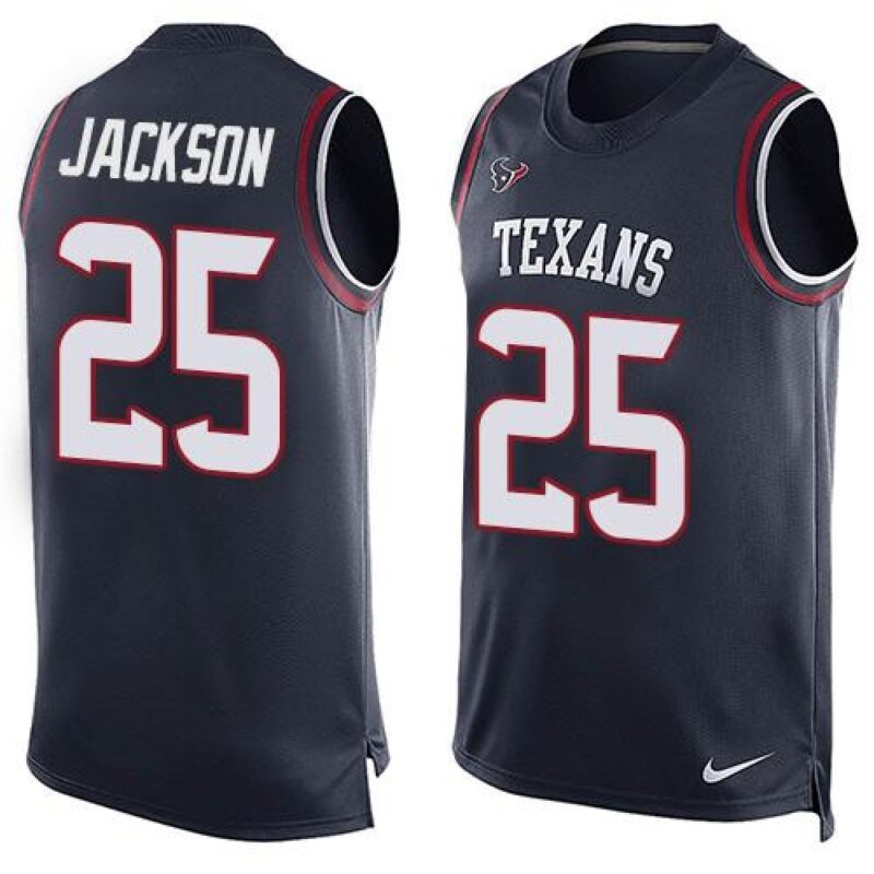 6862112961f5f_1 Texans #25 Kareem Jackson Navy Blue Team Color Men's Stitched NFL Limited Tank Top Jersey
