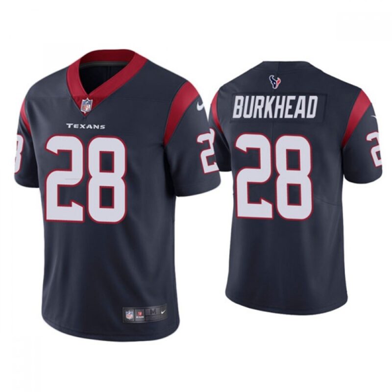 68621139a8a99_1 Men's Houston Texans #28 Rex Burkhead Navy Vapor Untouchable Limited Stitched Jersey