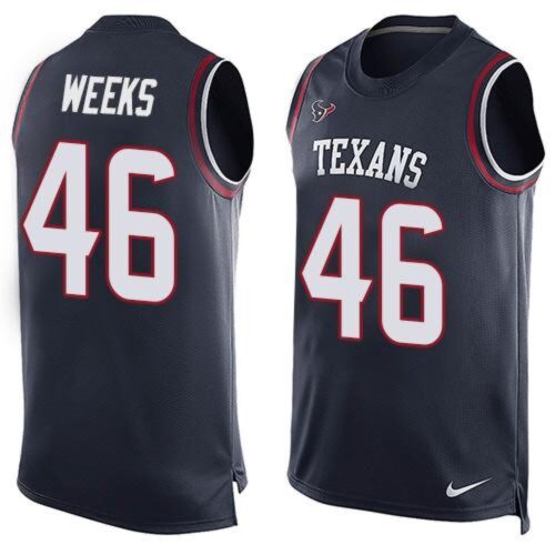 6862117847c2e_1 Texans #46 Jon Weeks Navy Blue Team Color Men's Stitched NFL Limited Tank Top Jersey