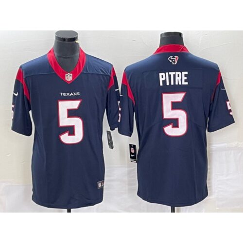6862117bb6ebf_1 Men's Houston Texans #5 Jalen Pitre Navy Vapor Untouchable Limited Stitched Jersey
