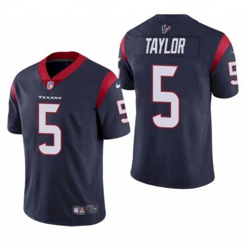 6862117f52442_1 Men's Houston Texans #5 Tyrod Taylor Navy Vapor Untouchable Limited Stitched Jersey