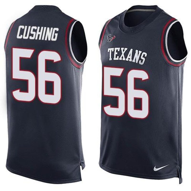 6862118936ccf_1 Texans #56 Brian Cushing Navy Blue Team Color Men's Stitched NFL Limited Tank Top Jersey