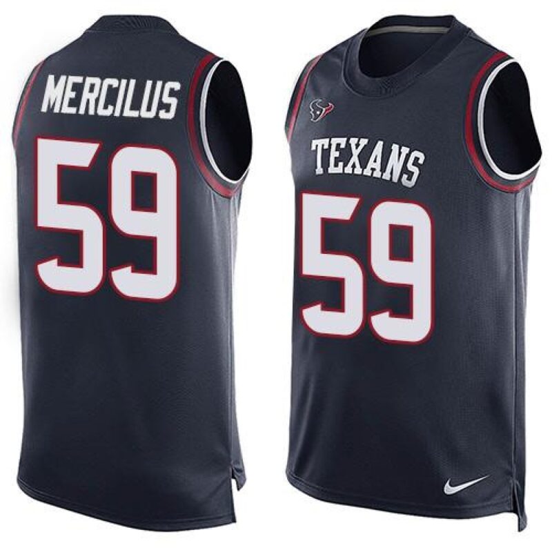 686211933dda6_1 Texans #59 Whitney Mercilus Navy Blue Team Color Men's Stitched NFL Limited Tank Top Jersey