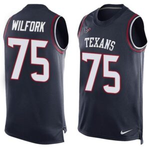 686211a8b0527_1 Texans #75 Vince Wilfork Navy Blue Team Color Men's Stitched NFL Limited Tank Top Jersey