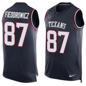 686211b6737ac_1 Texans #87 C.J. Fiedorowicz Navy Blue Team Color Men's Stitched NFL Limited Tank Top Jersey
