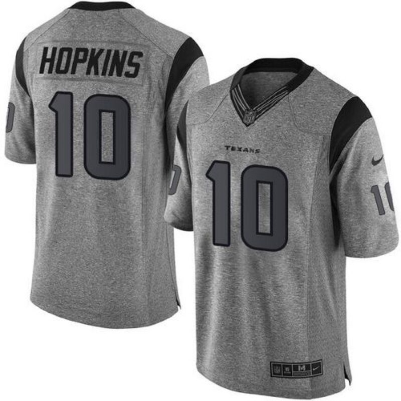 68621218593a1_1 Texans #10 DeAndre Hopkins Gray Men's Stitched NFL Limited Gridiron Gray Jersey