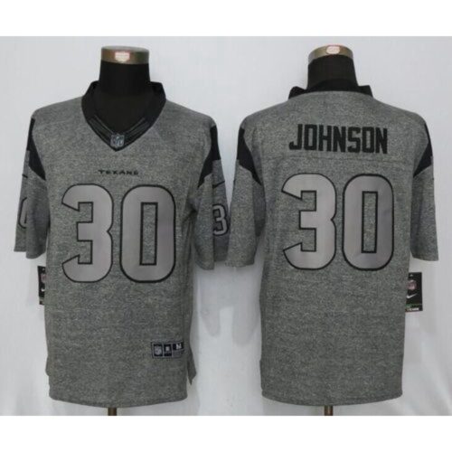 6862121b89504_1 Texans #30 Kevin Johnson Gray Men's Stitched NFL Limited Gridiron Gray Jersey
