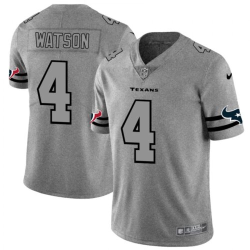 6862121e7e82b_1 Men's Houston Texans #4 Deshaun Watson 2019 Gray Gridiron Team Logo Limited Stitched NFL Jersey