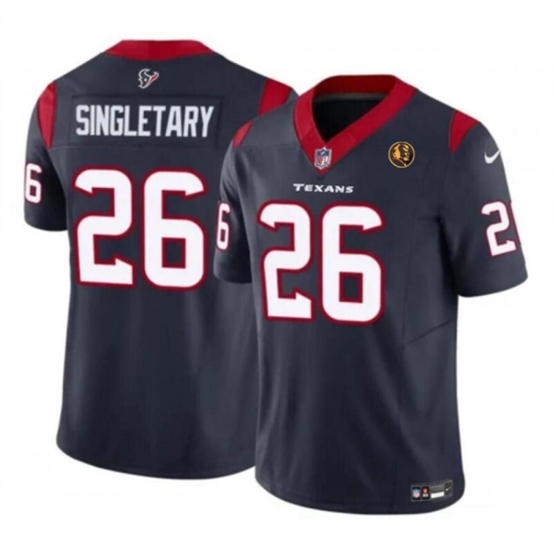 68621261de6d6_1 Men's Houston Texans #26 Devin Singletary Navy 2023 F.U.S.E. With John Madden Patch Vapor Limited Stitched Football Jersey