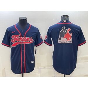 6862126e752b2_1 Men's Houston Texans Navy Team Big Logo With Patch Cool Base Stitched Baseball Jersey