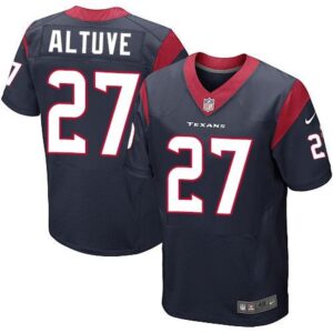 6862128b54f0e_1 Texans #27 Jose Altuve Navy Blue Team Color Men's Stitched NFL Elite Jersey