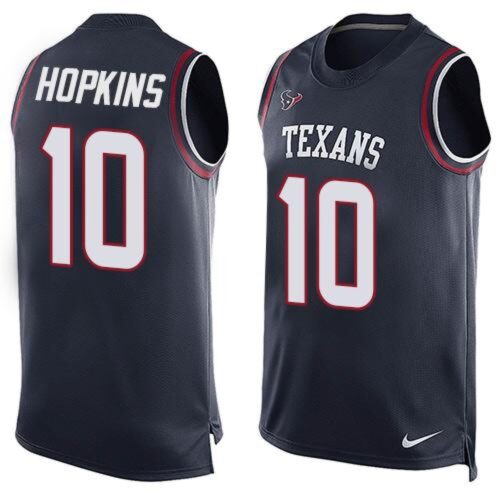 686213b4ddced_1 Texans #10 DeAndre Hopkins Navy Blue Team Color Men's Stitched NFL Limited Tank Top Jersey
