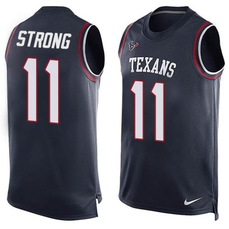 686213bdcf36d_1 Texans #11 Jaelen Strong Navy Blue Team Color Men's Stitched NFL Limited Tank Top Jersey