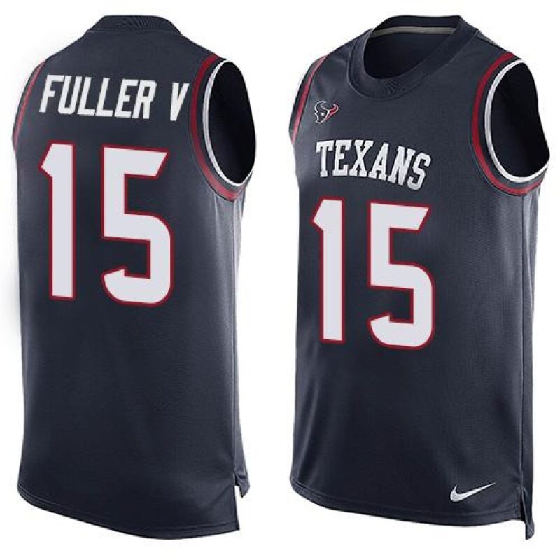686213cd3da00_1 Texans #15 Will Fuller V Navy Blue Team Color Men's Stitched NFL Limited Tank Top Jersey