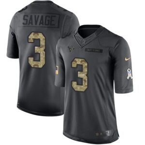 68621401e6acc_1 Texans #3 Tom Savage Black Men's Stitched NFL Limited 2016 Salute to Service Jersey