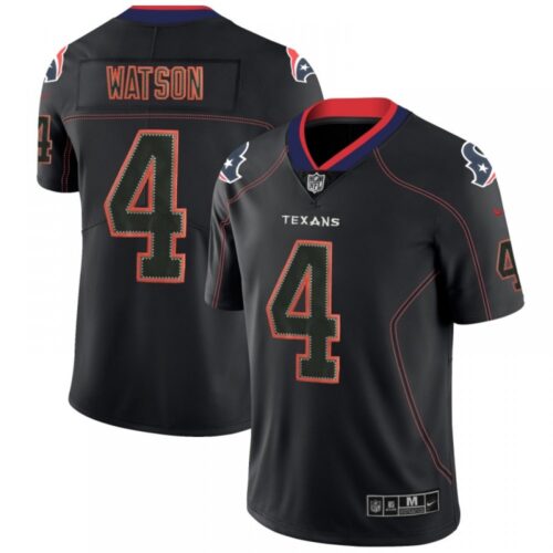 68621419e37da_1 Men's Houston Texans #4 Deshaun Watson NFL 2018 Lights Out Black Color Rush Limited Jersey