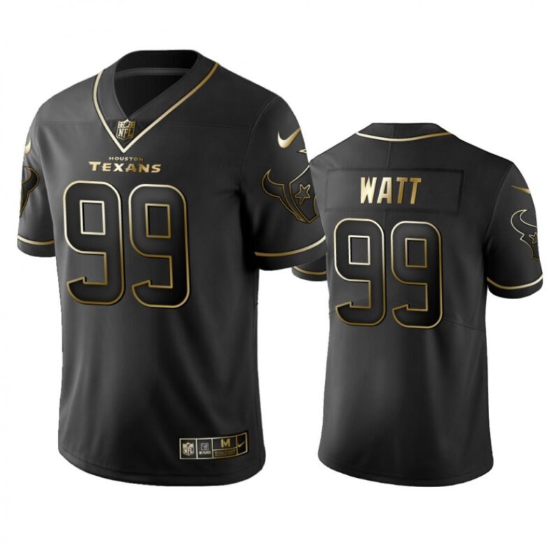 6862144c3df38_1 Men's Houston Texans #99 J.J. Watt Black 2019 Golden Edition Limited Stitched NFL Jersey