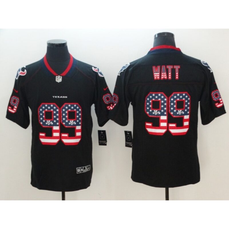 68621458a028a_1 Men's Houston Texans #99 J.J. Watt Black 2018 USA Flag Color Rush Limited Fashion NFL Stitched Jersey