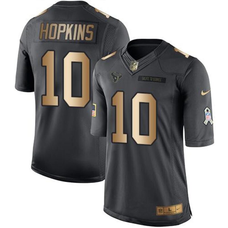 68621465334ea_1 Texans #10 DeAndre Hopkins Black Men's Stitched NFL Limited Gold Salute To Service Jersey