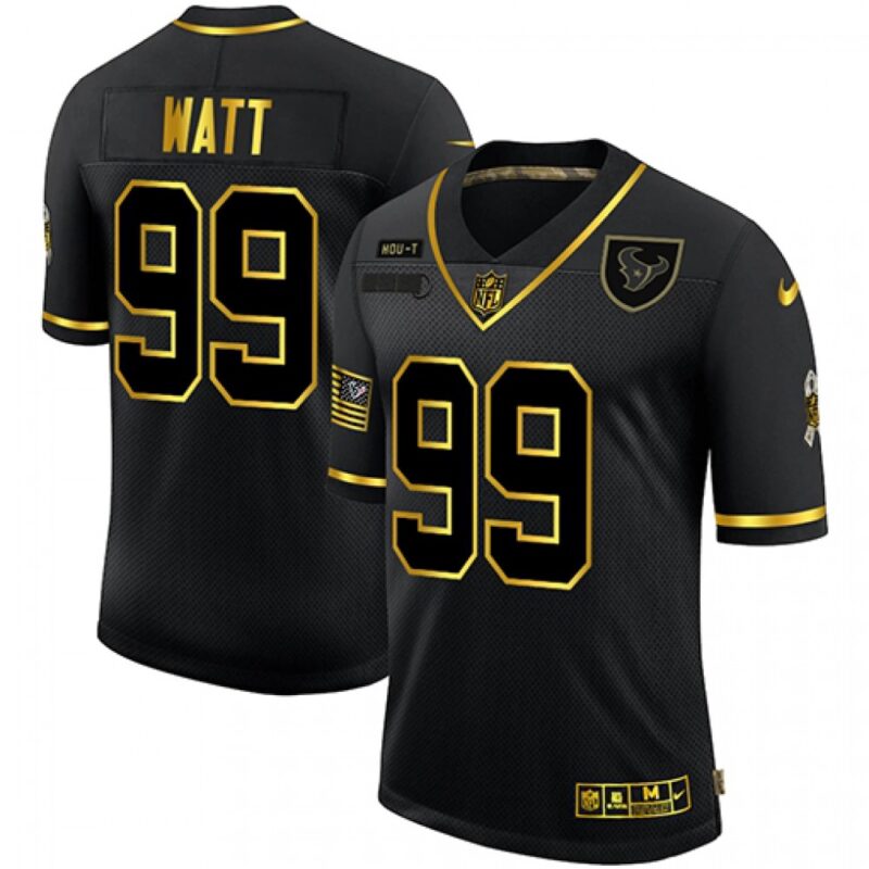 6862147a698d9_1 Men's Houston Texans #99 J.J. Watt 2020 Black/Gold Salute To Service Limited Stitched Jersey