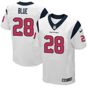 6862148971ac4_1 Texans #28 Alfred Blue White Men's Stitched NFL Elite Jersey