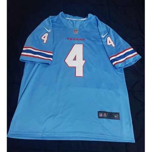6862149b7e9f9_1 Men's Houston Texans #4 Deshaun Watson Blue Limited Stitched NFL Jersey