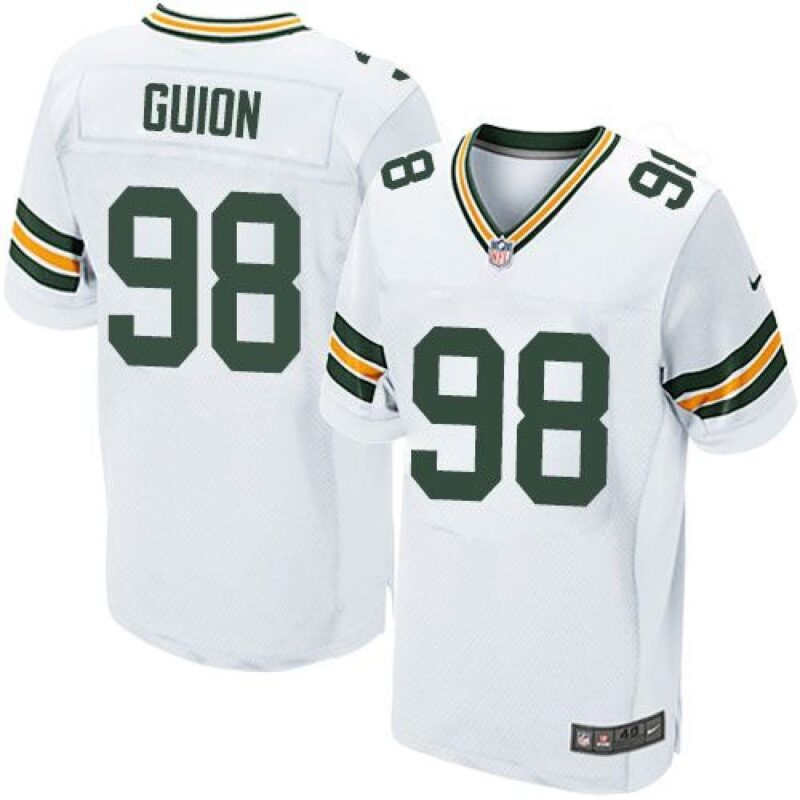 686214ca31542_1 Packers #98 Letroy Guion White Men's Stitched NFL Elite Jersey