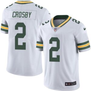 686214d014dc3_1 Packers #2 Mason Crosby White Men's Stitched NFL Limited Rush Jersey