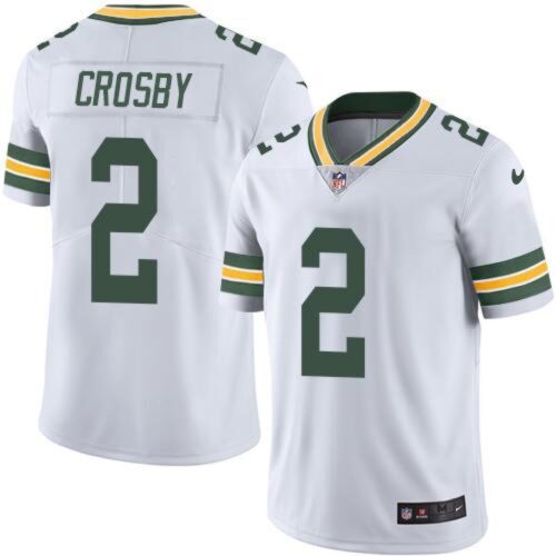 686214d014dc3_1 Packers #2 Mason Crosby White Men's Stitched NFL Limited Rush Jersey