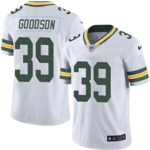 686214de96eca_1 Packers #39 Demetri Goodson White Men's Stitched NFL Limited Rush Jersey