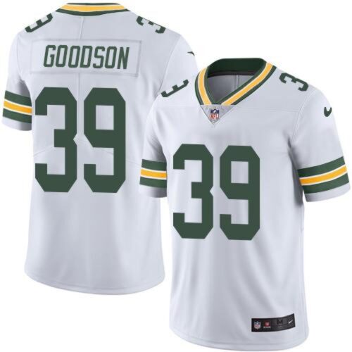 686214de96eca_1 Packers #39 Demetri Goodson White Men's Stitched NFL Limited Rush Jersey