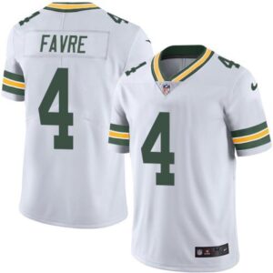 686214e1c1dc8_1 Packers #4 Brett Favre White Men's Stitched NFL Limited Rush Jersey