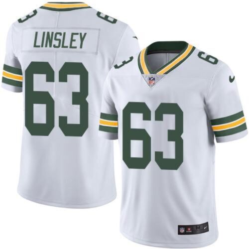 686214f3cbe59_1 Packers #63 Corey Linsley White Men's Stitched NFL Limited Rush Jersey