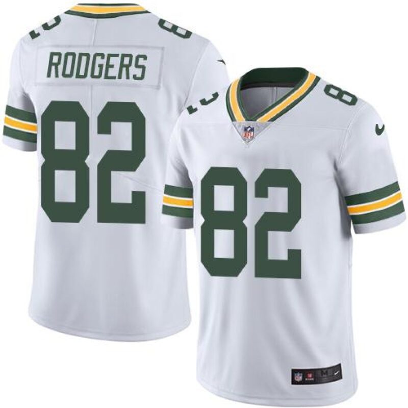 686214ffa7e49_1 Packers #82 Richard Rodgers White Men's Stitched NFL Limited Rush Jersey